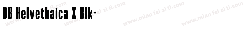 DB Helvethaica X Blk字体转换